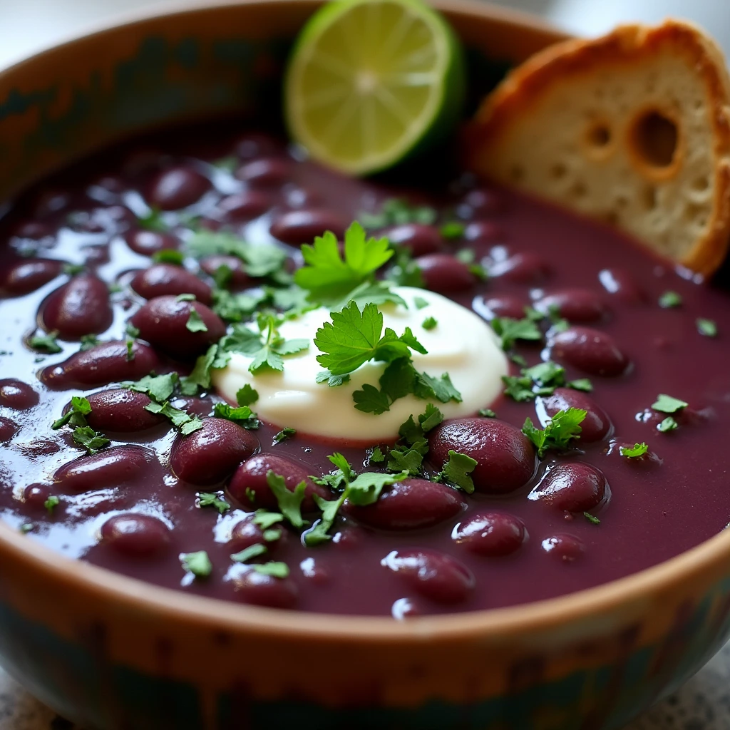 Purple Black Bean Soup Recipe