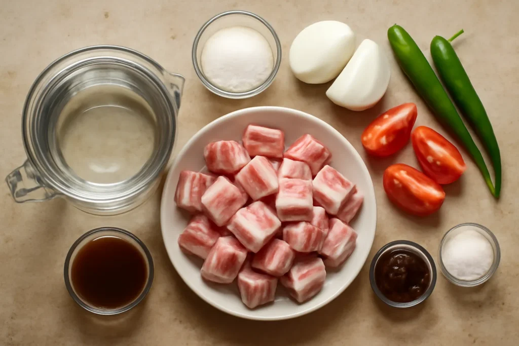 Sinigang recipe Ingredients
