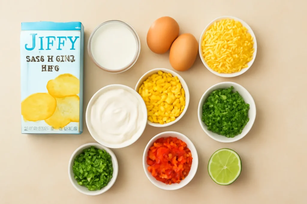 Jiffy Mexican Cornbread Recipe Ingredients