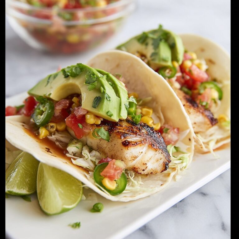 Grilled Fish Tacos with Cherry Tomato Salsa Recipe