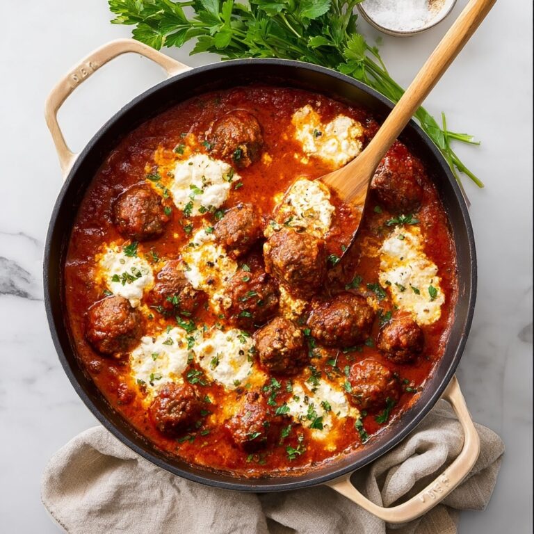 Herb Ricotta Meatballs in Marinara Sauce Recipe
