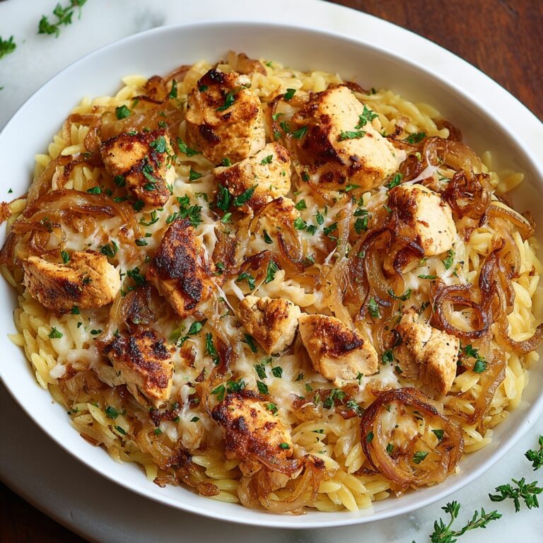 French Onion Chicken Orzo Casserole: A Must-Try Recipe! Recipe