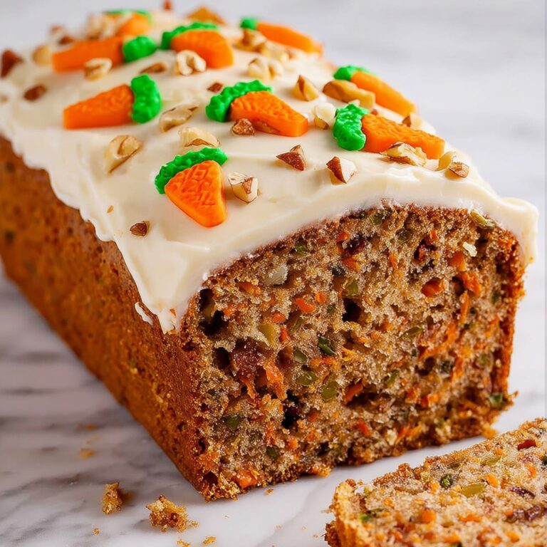 Carrot Loaf Cake with Cream Cheese Frosting Recipe
