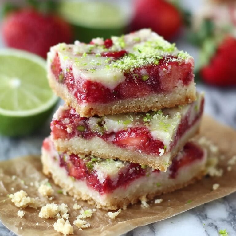 Strawberry Lime White Chocolate Gooey Bars Recipe