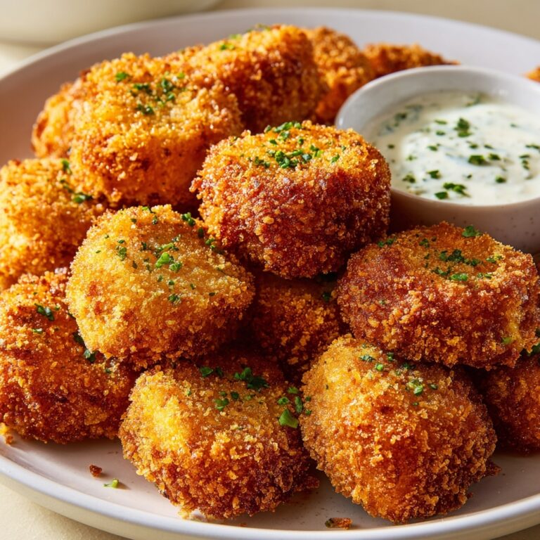 Crispy Fried Mushrooms with Cool Ranch Dip Recipe
