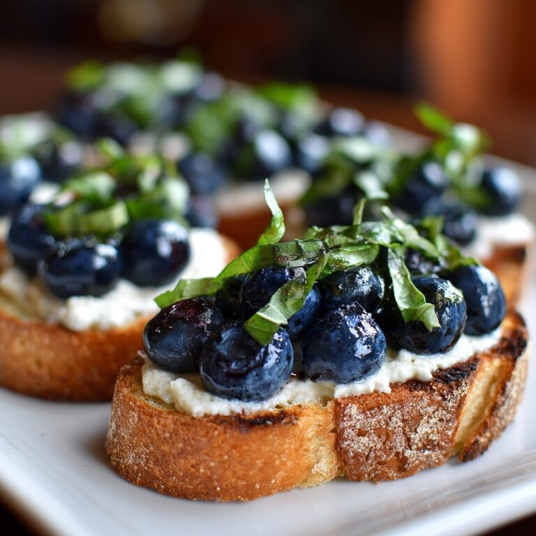 Blueberry Basil Bruschetta Recipe