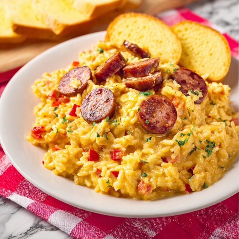 Sausage and Cheddar Rice Skillet Recipe