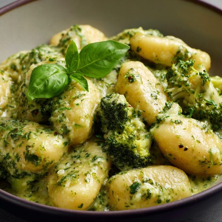 Creamy Lemon Pesto Gnocchi with Broccoli Recipe