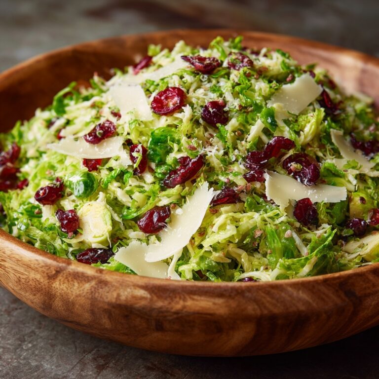 Brussels Sprout Salad with Cranberries and Parmesan Recipe